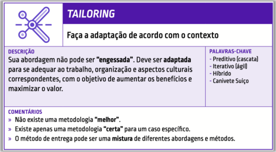 PMBOK - Tailoring